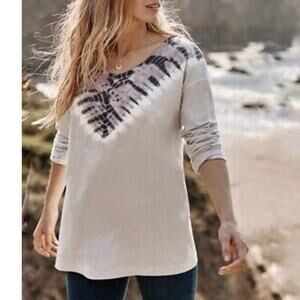 J. Jill Women's Small Tunic Top Tie Dye Soft & Relaxed Cotton Blouse PureJill